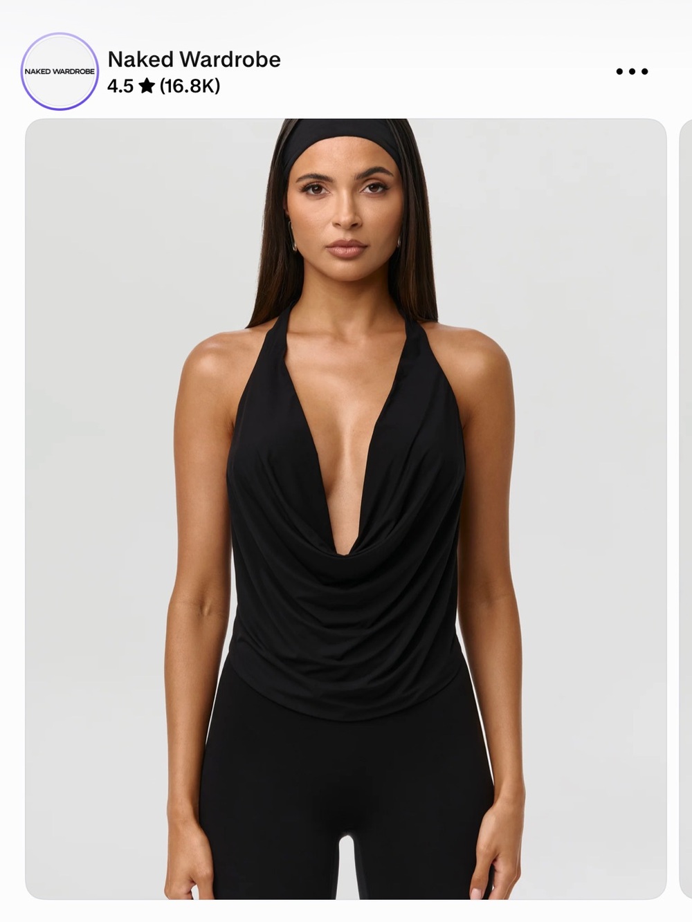 NAKED 💝 Cowl Draped Halter Top • S • Women Tops ✨ NWT 🔥 Naked Wardrobe 💕 - Picture 9 of 9